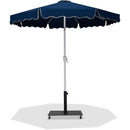  Meridian Amalfi Navy Water Resistant Fabric And Aluminum Patio Umbrella with Base Set IMAGE 1