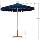  Meridian Amalfi Navy Water Resistant Fabric And Aluminum Patio Umbrella with Base Set IMAGE 18