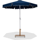  Meridian Amalfi Navy Water Resistant Fabric And Aluminum Patio Umbrella with Base Set IMAGE 1