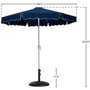  Meridian Amalfi Navy Water Resistant Fabric And Aluminum Patio Umbrella with Base Set IMAGE 16