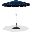  Meridian Amalfi Navy Water Resistant Fabric And Aluminum Patio Umbrella with Base Set IMAGE 1