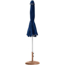  Meridian Amalfi Navy Water Resistant Fabric And Aluminum Patio Umbrella with Base Set IMAGE 11