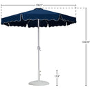  Meridian Amalfi Navy Water Resistant Fabric And Aluminum Patio Umbrella with Base Set IMAGE 16