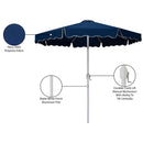  Meridian Amalfi Navy Water Resistant Fabric And Aluminum Patio Umbrella IMAGE 11