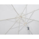  Meridian Amalfi White Water Resistant Fabric And Aluminum Patio Umbrella with Base Set IMAGE 16