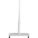  Meridian Amalfi White Water Resistant Fabric And Aluminum Patio Umbrella with Base Set IMAGE 4