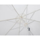  Meridian Amalfi White Water Resistant Fabric And Aluminum Patio Umbrella with Base Set IMAGE 14