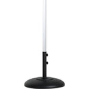  Meridian Amalfi White Water Resistant Fabric And Aluminum Patio Umbrella with Base Set IMAGE 4