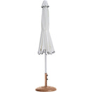 Meridian Amalfi White Water Resistant Fabric And Aluminum Patio Umbrella with Base Set IMAGE 11