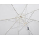  Meridian Amalfi White Water Resistant Fabric And Aluminum Patio Umbrella with Base Set IMAGE 14