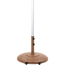  Meridian Amalfi White Water Resistant Fabric And Aluminum Patio Umbrella with Base Set IMAGE 5