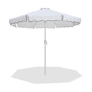  Meridian Amalfi White Water Resistant Fabric And Aluminum Patio Umbrella IMAGE 1
