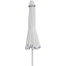  Meridian Amalfi White Water Resistant Fabric And Aluminum Patio Umbrella IMAGE 3