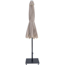  Meridian Amalfi Beige Water Resistant Fabric And Aluminum Patio Umbrella with Base Set IMAGE 13