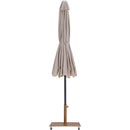  Meridian Amalfi Beige Water Resistant Fabric And Aluminum Patio Umbrella with Base Set IMAGE 13