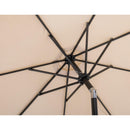  Meridian Amalfi Beige Water Resistant Fabric And Aluminum Patio Umbrella with Base Set IMAGE 16