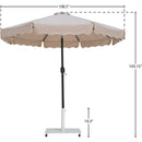  Meridian Amalfi Beige Water Resistant Fabric And Aluminum Patio Umbrella with Base Set IMAGE 18