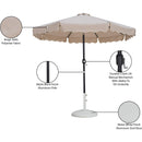  Meridian Amalfi Beige Water Resistant Fabric And Aluminum Patio Umbrella with Base Set IMAGE 17