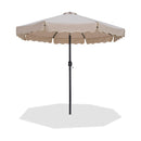  Meridian Amalfi Beige Water Resistant Fabric And Aluminum Patio Umbrella IMAGE 1