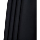  Meridian Amalfi Black Water Resistant Fabric And Aluminum Patio Umbrella with Base Set IMAGE 17
