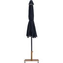  Meridian Amalfi Black Water Resistant Fabric And Aluminum Patio Umbrella with Base Set IMAGE 13