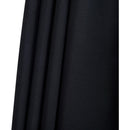  Meridian Amalfi Black Water Resistant Fabric And Aluminum Patio Umbrella with Base Set IMAGE 17