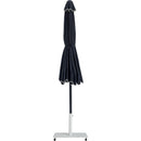  Meridian Amalfi Black Water Resistant Fabric And Aluminum Patio Umbrella with Base Set IMAGE 13