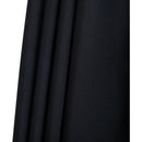  Meridian Amalfi Black Water Resistant Fabric And Aluminum Patio Umbrella with Base Set IMAGE 15