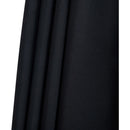  Meridian Amalfi Black Water Resistant Fabric And Aluminum Patio Umbrella with Base Set IMAGE 15