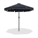  Meridian Amalfi Black Water Resistant Fabric And Aluminum Patio Umbrella IMAGE 1