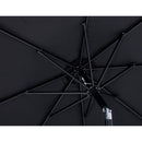  Meridian Amalfi Black Water Resistant Fabric And Aluminum Patio Umbrella IMAGE 7