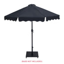  Meridian Amalfi Black Water Resistant Fabric And Aluminum Patio Umbrella IMAGE 9