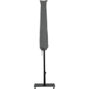  Meridian Amalfi White Water Resistant Fabric And Aluminum Patio Umbrella with Base Set IMAGE 14