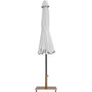  Meridian Amalfi White Water Resistant Fabric And Aluminum Patio Umbrella with Base Set IMAGE 13