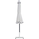  Meridian Amalfi White Water Resistant Fabric And Aluminum Patio Umbrella with Base Set IMAGE 13