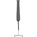  Meridian Amalfi White Water Resistant Fabric And Aluminum Patio Umbrella with Base Set IMAGE 14