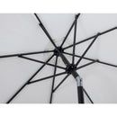 Meridian Amalfi White Fabric With Black Piping / Matte White Aluminum Patio Umbrella with Base Sets IMAGE 16