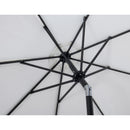  Meridian Amalfi White Water Resistant Fabric And Aluminum Patio Umbrella with Base Set IMAGE 16