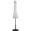  Meridian Amalfi White Water Resistant Fabric And Aluminum Patio Umbrella with Base Set IMAGE 11