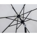  Meridian Amalfi White Water Resistant Fabric And Aluminum Patio Umbrella with Base Set IMAGE 14