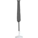  Meridian Amalfi White Water Resistant Fabric And Aluminum Patio Umbrella with Base Set IMAGE 12
