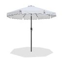  Meridian Amalfi White Water Resistant Fabric And Aluminum Patio Umbrella IMAGE 1