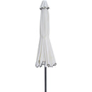  Meridian Amalfi White Water Resistant Fabric And Aluminum Patio Umbrella IMAGE 3