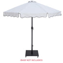  Meridian Amalfi White Water Resistant Fabric And Aluminum Patio Umbrella IMAGE 9