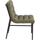  Color_Olive -- Burke Olive Vegan Leather Upholstered Dining Chair IMAGE 4