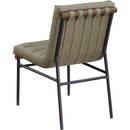  Color_Olive -- Burke Olive Vegan Leather Upholstered Dining Chair IMAGE 6