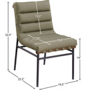  Color_Olive -- Burke Olive Vegan Leather Upholstered Dining Chair IMAGE 8