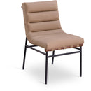 Meridian Burke Tan Vegan Leather Dining Chair IMAGE 1