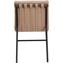  Color_Tan -- Burke Tan Vegan Leather Upholstered Dining Chair IMAGE 5