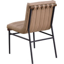  Color_Tan -- Burke Tan Vegan Leather Upholstered Dining Chair IMAGE 6